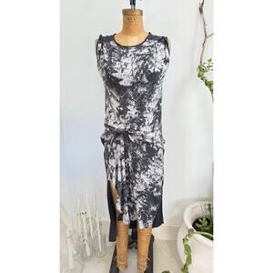 AllSaints 100% Silk Draped Black Dress Size 6 –  Cocktail Dress